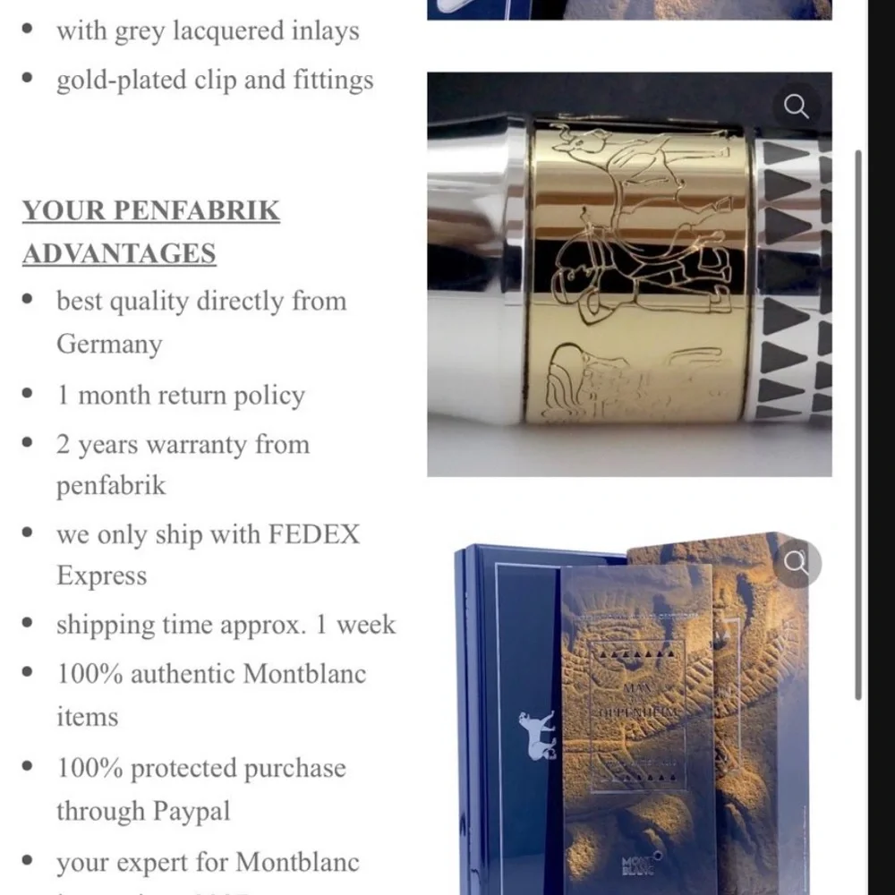 MONTBLANC - Patron of Art - Max von Oppenheim - 4810 - Fountain Pen - 104220 NWB